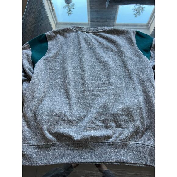 Philadelphia Eagles women’s gray crewneck sweatshirt metallic green Medium - Picture 4 of 4